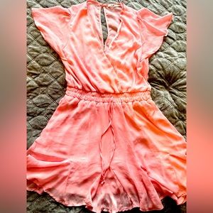 Francesca’s Plunge Pink Dress